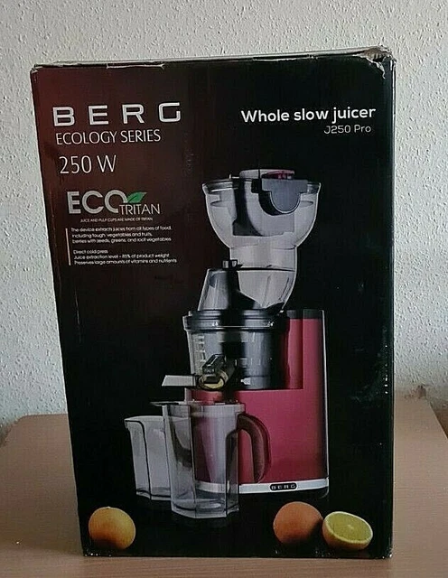 BERG J PRO Cold Press Slow Juicer Whole Fruit Masticating Juicer