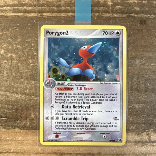 Porygon2 12/115 EX Unseen Forces Holo Rare Pokemon - Excellent