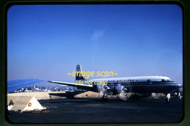 JAL JAPAN AIRLINES Douglas DC-7C Aircraft in mid 1950's, Kodachrome ...
