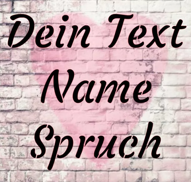 Schablone - Wunschtext Name Spruch DIN A4 - Stencil Airbrush - NUR IN TEXTFORM