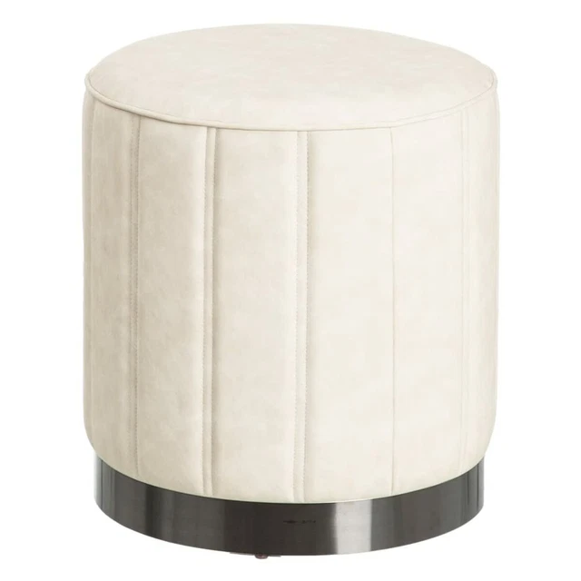 Puff Beige Ecopelle 38x38x42 cm DMF