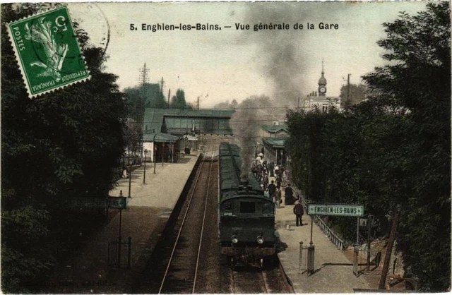 CPA AK ENGHIEN-les-BAINS - Vue générale de la Gare (211386)