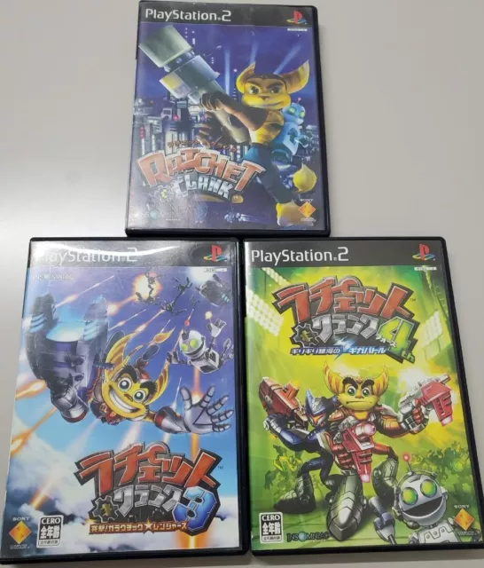 Ratchet & Clank 1 3 4 3Games set Japanese ver Tested Sony Playstation 2 PS2