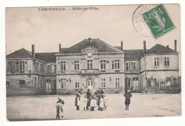 CPA 55 - LÉROUVILLE : HÔTEL-de-VILLE (MEUSE) - ÉCRITE