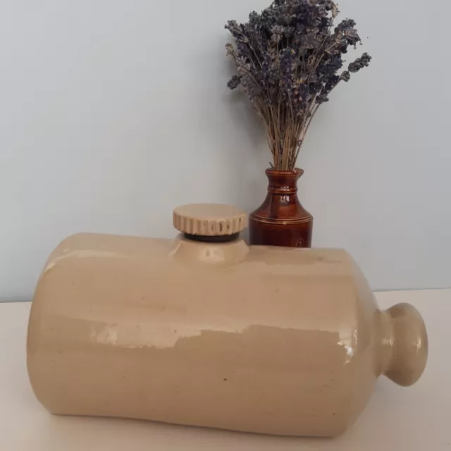 Vintage Pearsons of Chesterfield Stoneware Hot Water Bottle Foot Bed Warmer 2 Pt