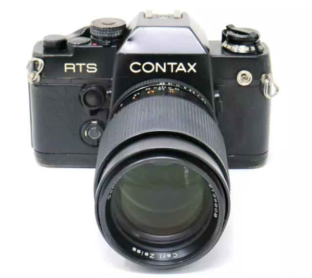 Macchina fotografica Contax RTS II quartz ottica lens Carl Zeiss sonnar 2,8 135