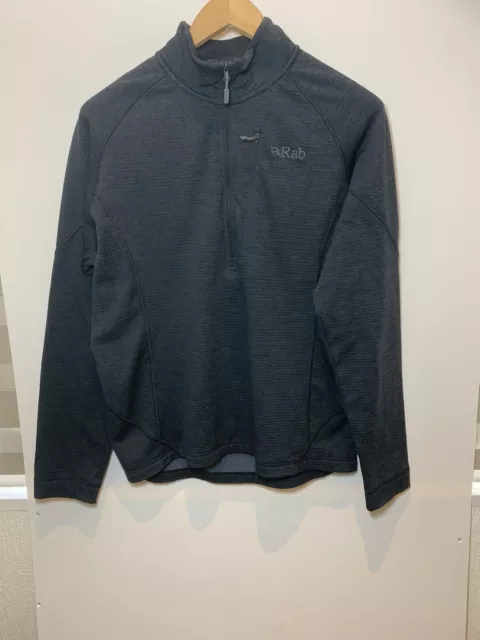 RAB NUCLEUS PULL On Gray Fleece Jacket Half Zip Outdoors Hiking