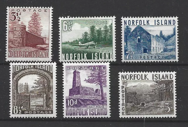 NORFOLK ISLAND 1953 Set of 6, Sg 13-18, Unmounted Mint. {TT2-203}