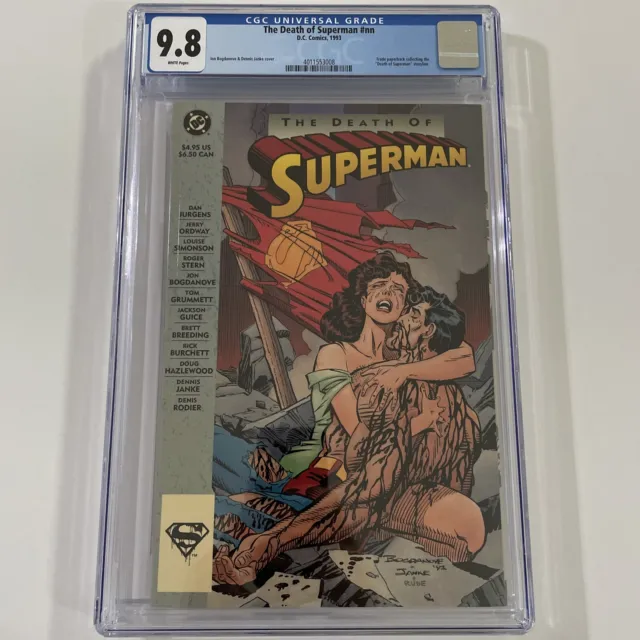 The Death of Superman #nn DC Comics  TPB CGC 9.8 NM/MT White Pages 1st Printing!