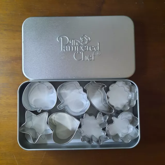 The Pampered Chef Tin of Mini Cookie Cutters