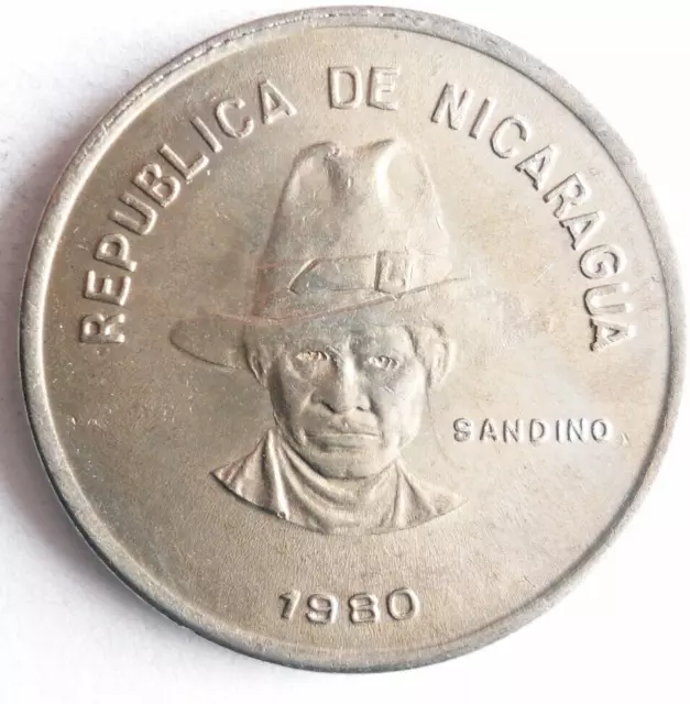 1980 NICARAGUA 50 CENTAVOS - Excellent Coin - FREE SHIP - Latin Bin #6