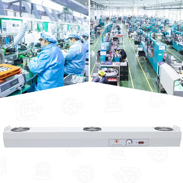 3-fan Ionizing Air Blower Cleanroom Anti-static Ionizer Fan Static Eliminator
