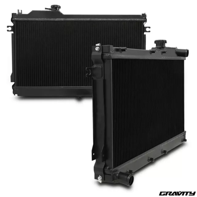 50mm BLACK EDITION ALLOY TWIN CORE RADIATOR RAD FOR MAZDA MX5 MX-5 1.6 1.8 89-97