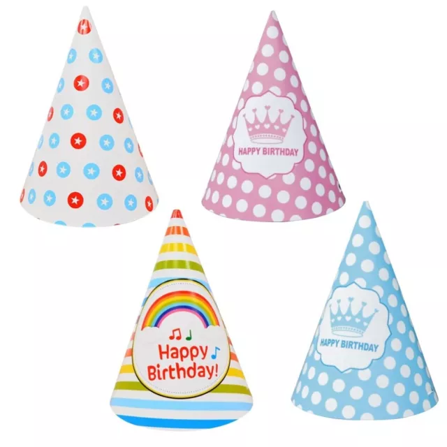 20 Stück Sparkle Birthday Cone Hut Prince Crowns Partydekorationen für Mädchen