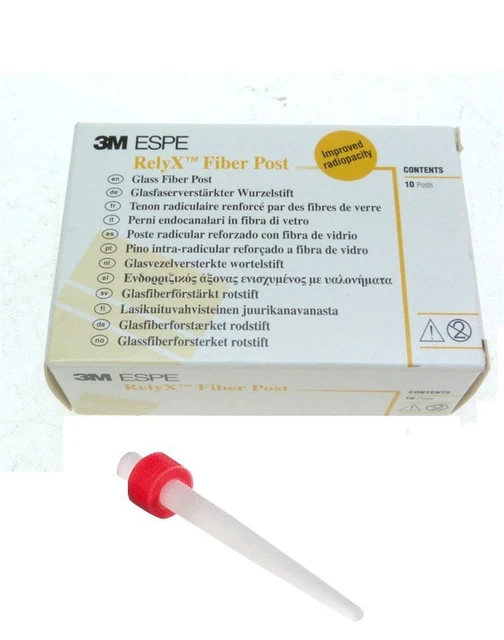 Bid 3M ESPE Dental RelyX Fiber Post Size 1 (1.6mm) Red 10 piece pack Original