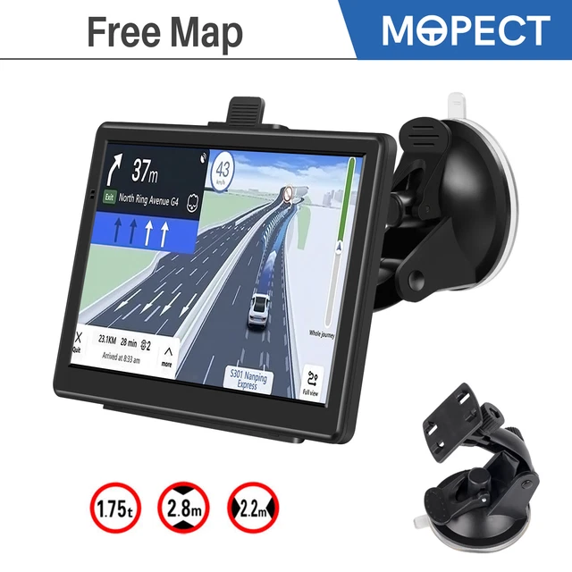 Navigatore GPS Touchscreen 7" Per Auto E Camper, Mappe Europa 2018, Doppia Visualizzazione 2D/3D, Avvisi Velox E Autovelox, DDR 256MB