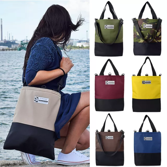 Travel Tote Bag HALF BLACK with Adjustable Strap & Water-Resistant 35x45cm