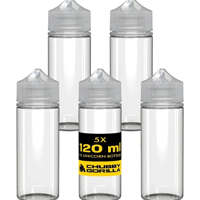 Flaconi Chubby Gorilla V3 Da 120 Ml - In PET Con Tappo Contagocce Per Liquidi