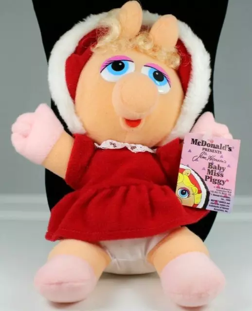 Jim Hensons Baby Miss Piggy 10.5" Vintage Plush Mcdonalds Exclusive 1988 Muppets