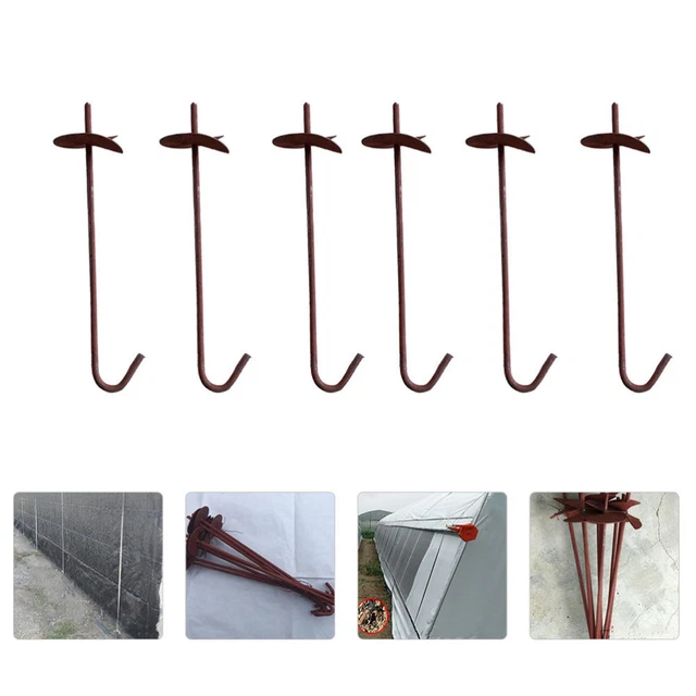6 pz Serra con supporto in telone di plastica pali ancoraggi forniture tenda da giardino