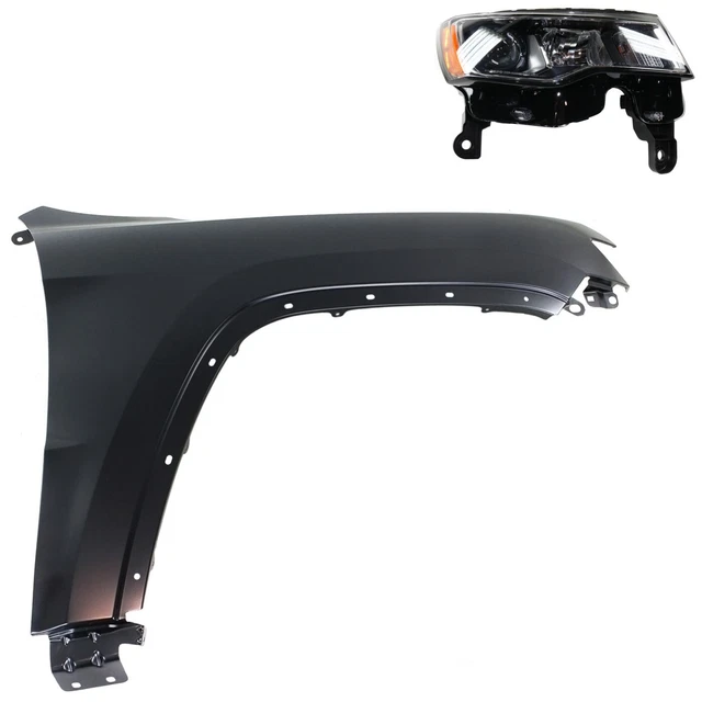 Headlight Driving Head light Headlamp Kit Passenger Right Side Hand for Jeep