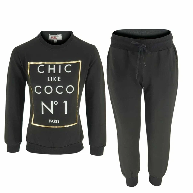 Girls Kids Lounge Wear Set COCO CHIC Lounge Set Active Wear Track Suit UK