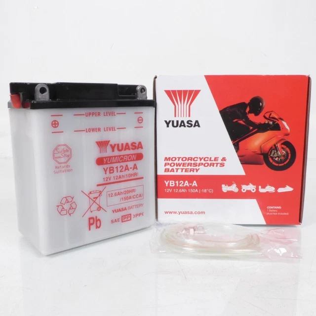 Batterie Yuasa pour Moto Cagiva 125 ELEFANT RE 1984 à 1988 Neuf