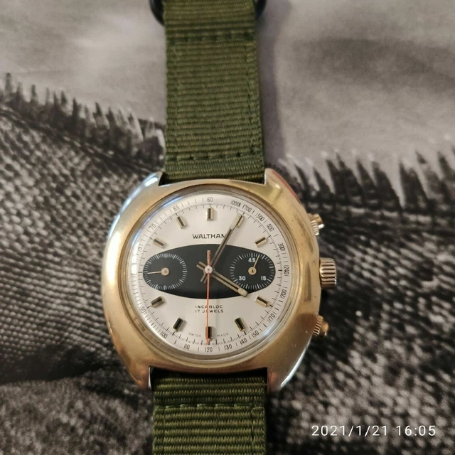 CHRONOGRAPHE WALTHAM SURF Valjoux 7733 EUR 980,00 PicClick FR