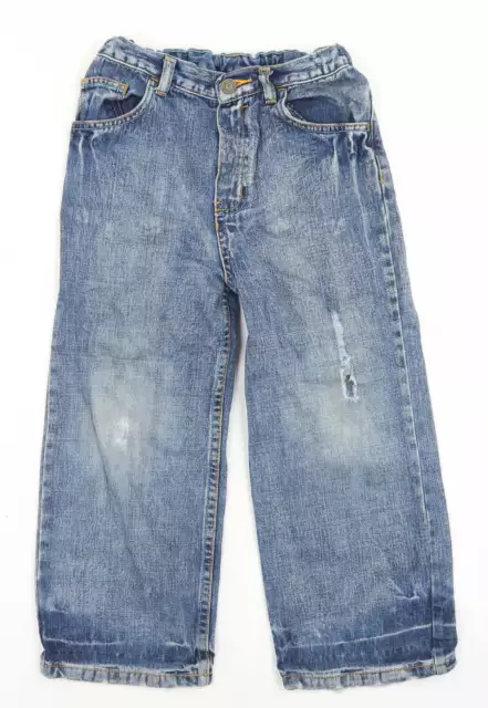 Jeans Cherokee blu cotone gamba larga taglia 4-5 anni bottoni regolari - Distretti
