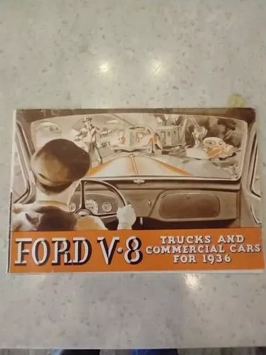 1936 Ford Truck and Commercial Car V-8  Vintage Sales Brochure Catalog Original
