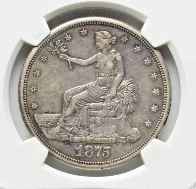 1875-S Trade $1 Ngc Xf Det Pleasing & Handsome T$ With Some Very Minor Rim Damge