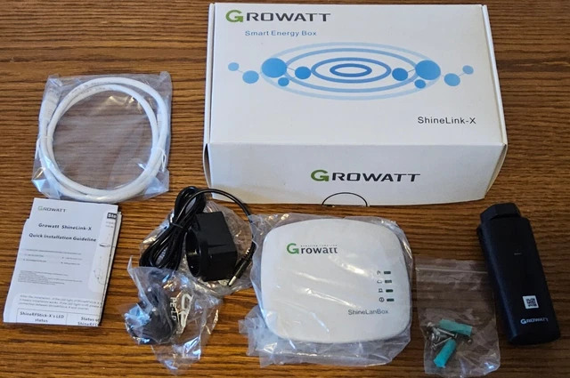 Growatt Shine LAN-X – Adattatore USB A RJ45 Per Inverter | Collegamento In Rete Via Cavo LAN, Per App ShinePhone
