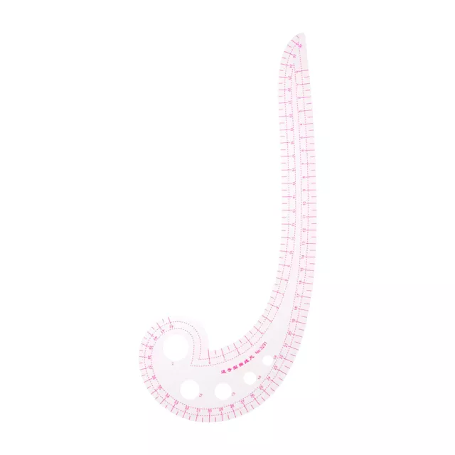 Styling Sewing French Curve Ruler, 30x10.5cm Clear Sewing Pattern Making Ruler