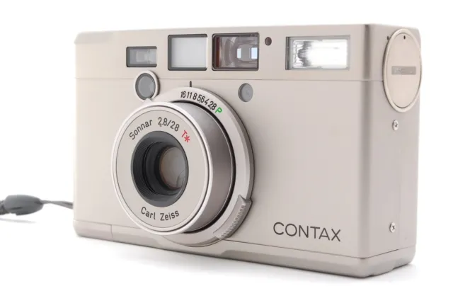 Contax Tix Carl Zeiss 28mm f/2.8 APS Film Compact Camera Silver From Japan #2271