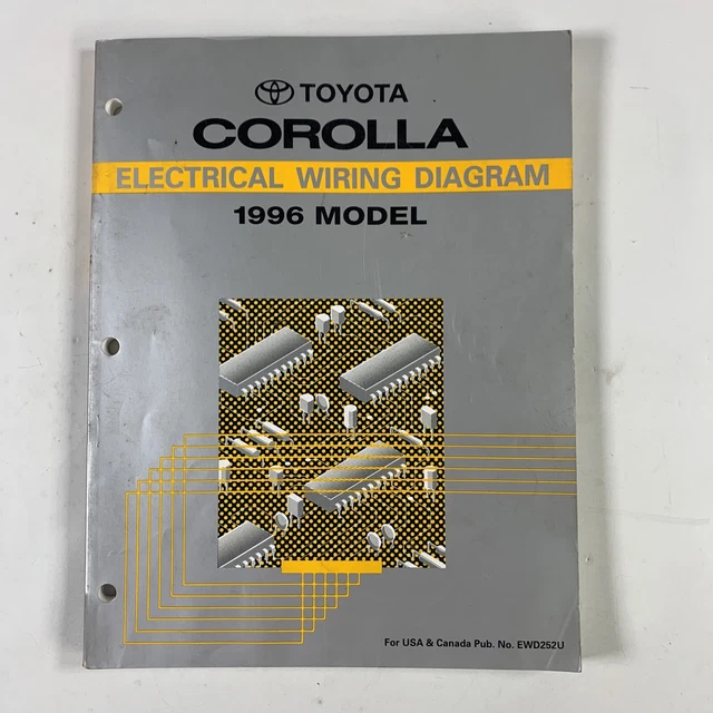 OEM TOYOTA COROLLA 1996 Model Electrical Wiring Diagram Pub. # EWD252U