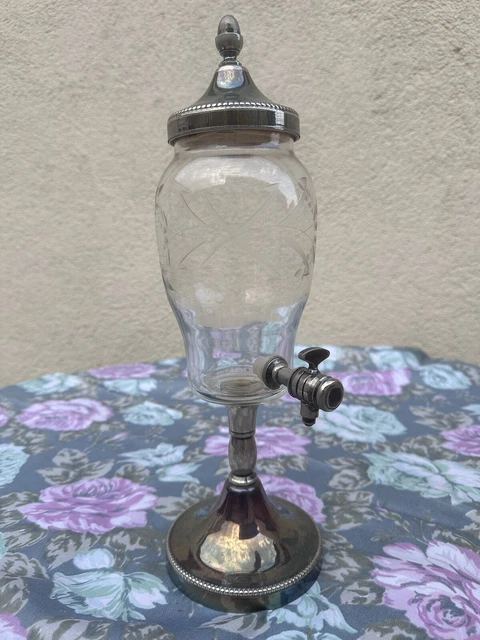 Distributeur De Boisson Makiya Loberon - Verre Soufflé à La Bouche 33 Cm - Transparent Élégant Avec Robinet