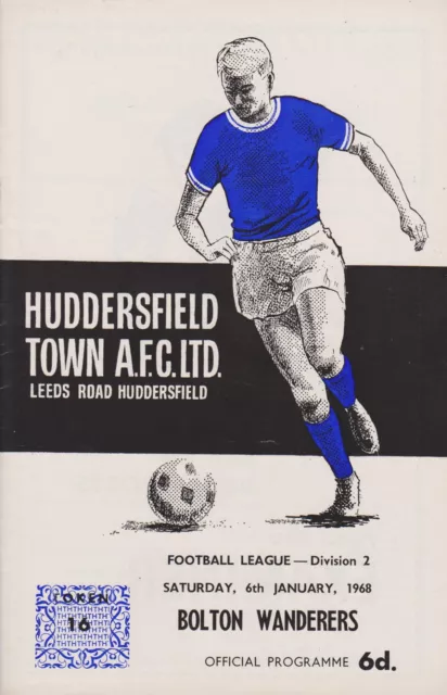 HUDDERSFIELD TOWN v BOLTON WANDERERS 67-68 LEAGUE MATCH