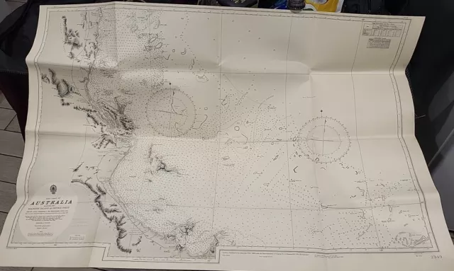 1952 Australien - Ostküste - Magnetische Insel zu doppeltem Punkt Australien Karte