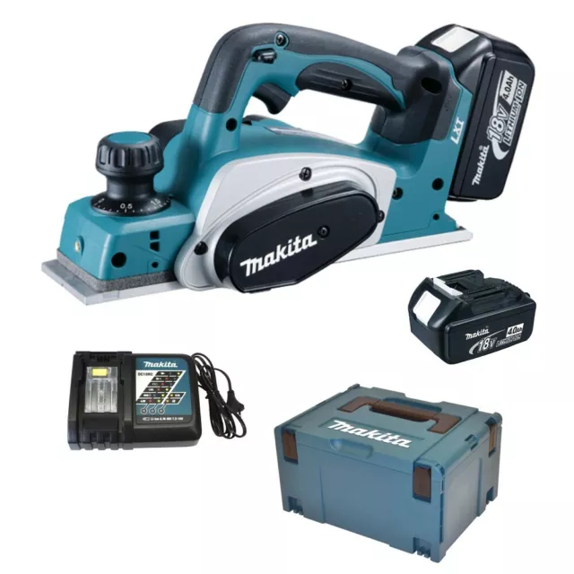 Makita Akku-Hobel 18V DKP180RMJ DKP 180 RMJ + 2x Akku 4,0 Ah + Makpac BKP