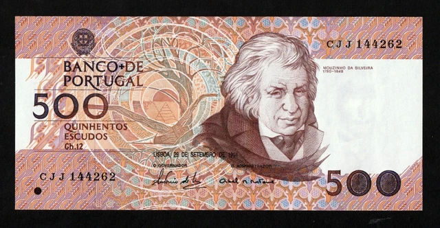 1992 Portugal 500 Escudos Banknote, UNC