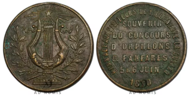 France Token Memory Competition D' Corps And Fanfares, 5 And 6 June 1870 brass