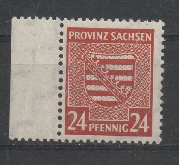 SBZ-Provinz Sachsen 82X mit Köhne Plf. f21 (Provinzwappen) postfrisch