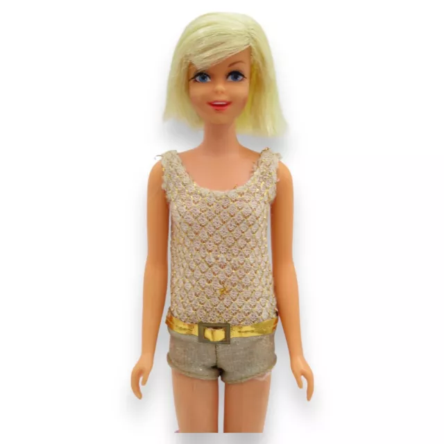 Vtg 1967 Barbie Mod CASEY Twiggy Doll #1180 Twist 'N Turn w Gold Swimsuit Mattel