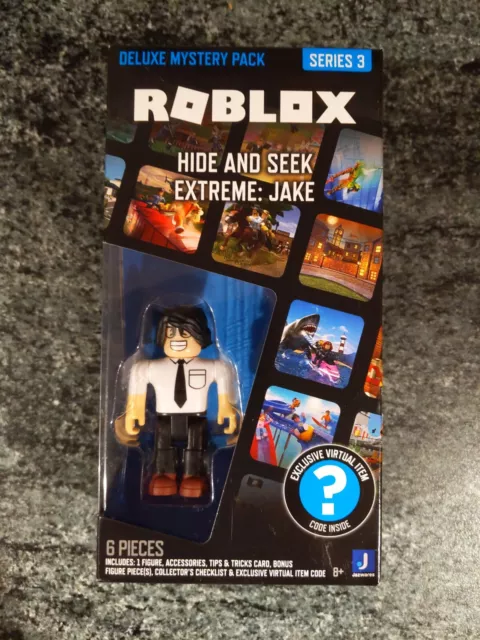  Roblox Action Collection - Hide and Seek Extreme: Jake + Two  Mystery Figure Bundle [Includes 3 Exclusive Virtual Items] : Toys & Games