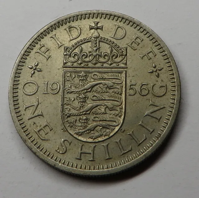 Great Britain Shilling 1956 Copper-Nickel KM#904 UNC