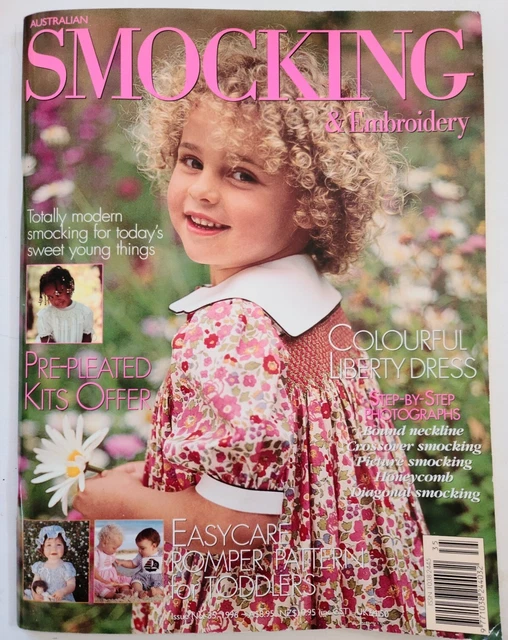 Australian Smocking & Embroidery Magazine 35 patterns included Dress Romper 1996