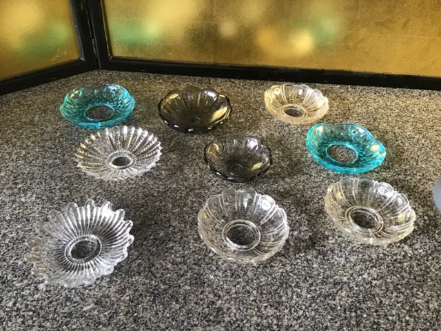 Collection Of Mixed Vintage Chandelier Bobeches Crafts Or Spares.