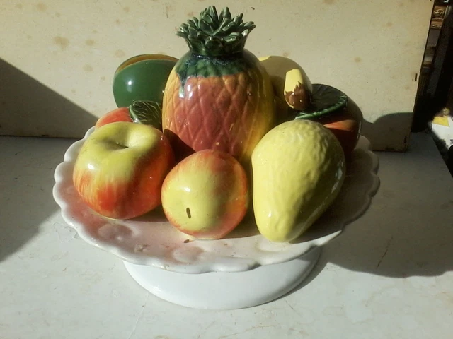 Corbeille à Fruits Sur Pied Blanc Crème - Plat De Service élégant Pour Salon Et Salle à Manger