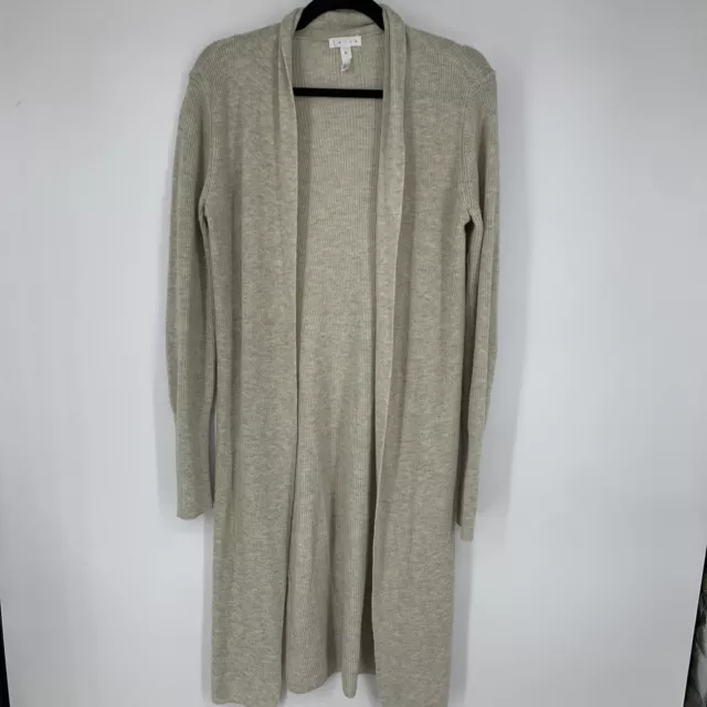 leith womens extra small cardigan sweater long duster open front light weight