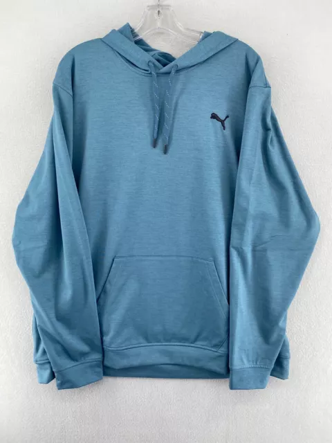 Puma Men's Cloudspun Progress Hooded Sweatshirt Size XL Blue